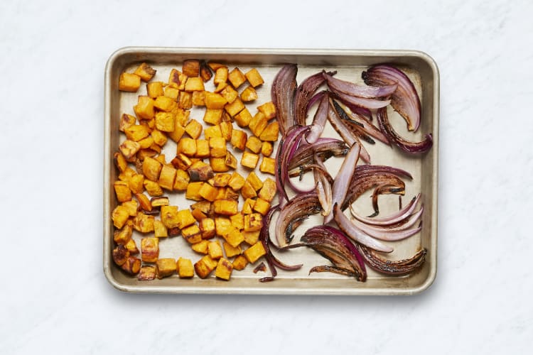 Roast Sweet Potatoes and Onion