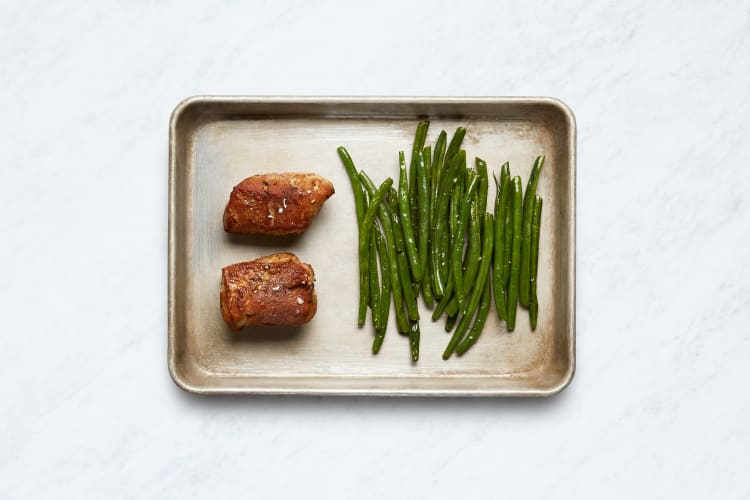 Roast Green Beans and Pork