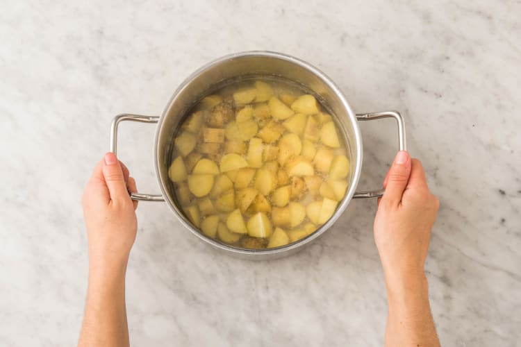 COOK POTATOES & PREP