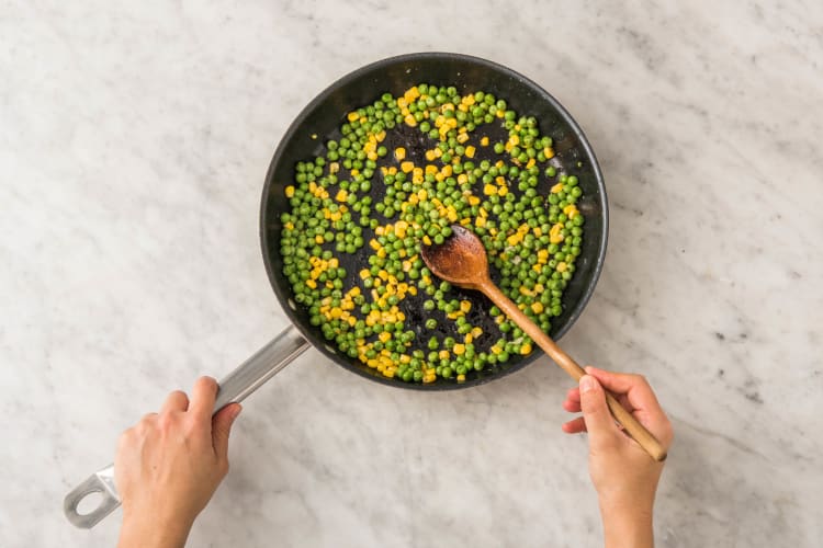 COOK PEAS AND CORN