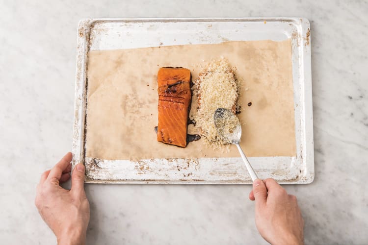 Crumb the salmon
