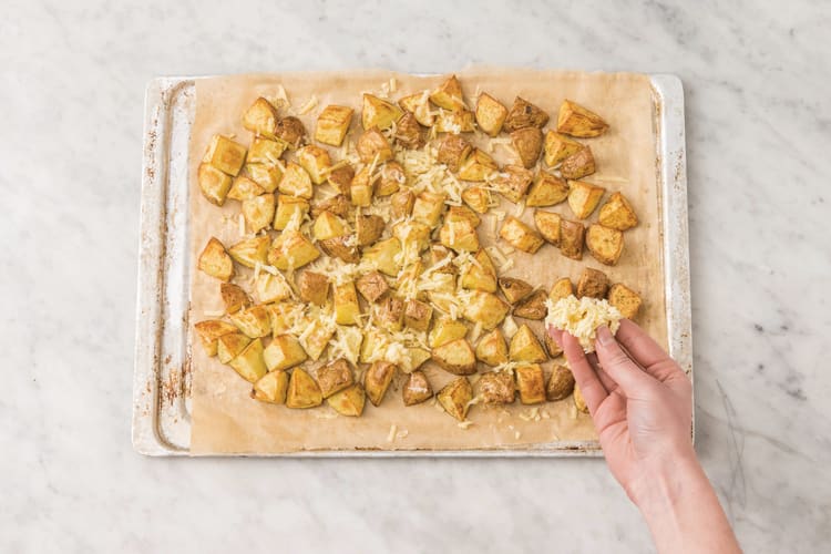 Bake the cheesy potatoes
