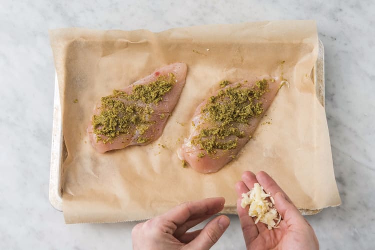 Prep the hasselback chicken