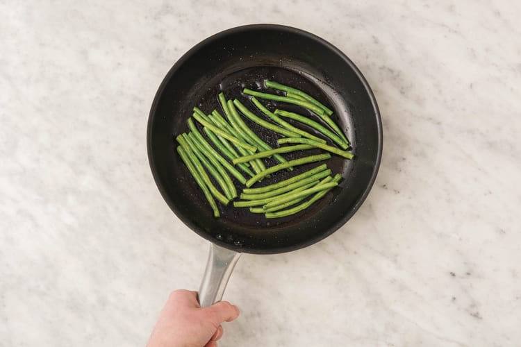 Cook the green beans