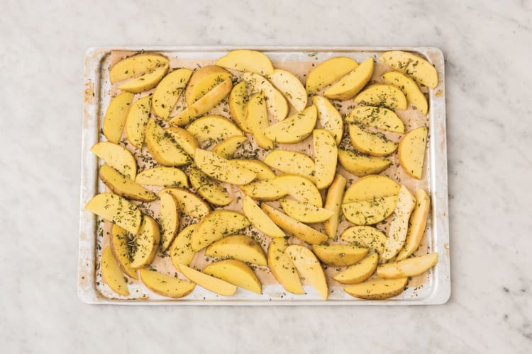 Bake the wedges