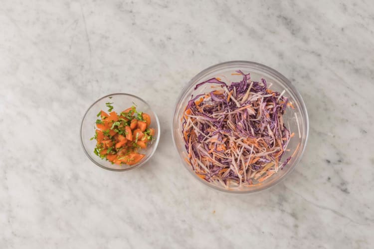 MAKE SLAW AND SALSA