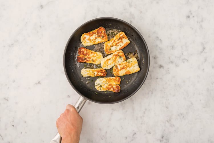 Cook the haloumi