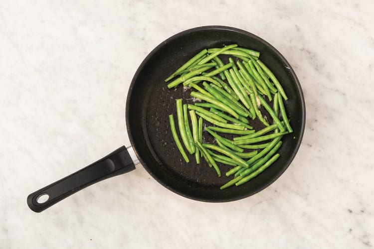 Cook the green beans