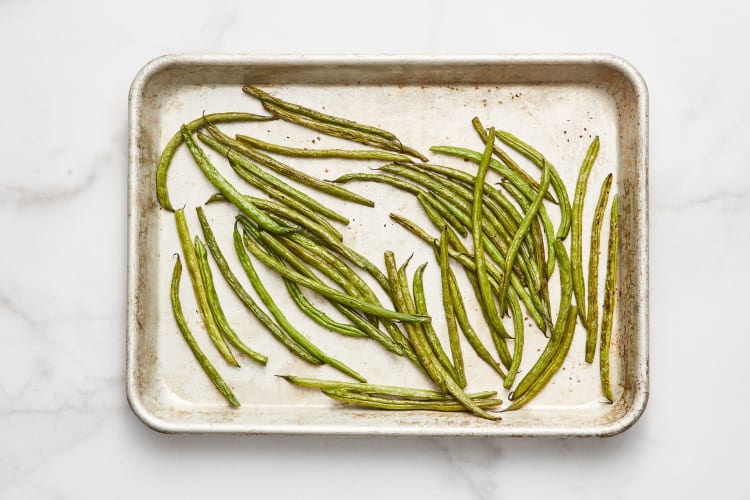 Roast Green Beans and Prep