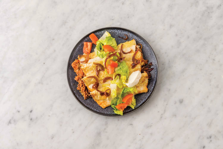 CheeseburgerStyle Beef Enchiladas Recipe HelloFresh