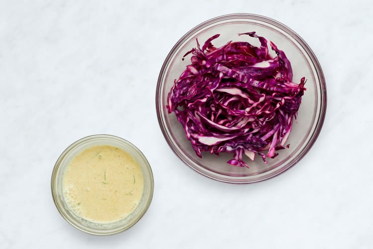 Pickle Cabbage and Make Dressing