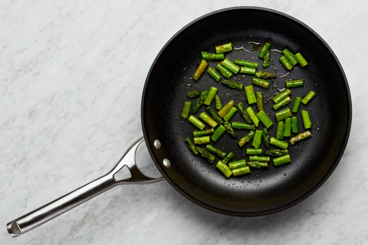 Toast Walnuts and Cook Asparagus