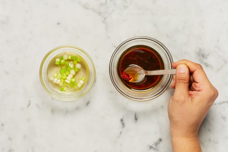 Pickle Scallions and Make Sauce