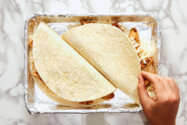 Assemble Quesadillas