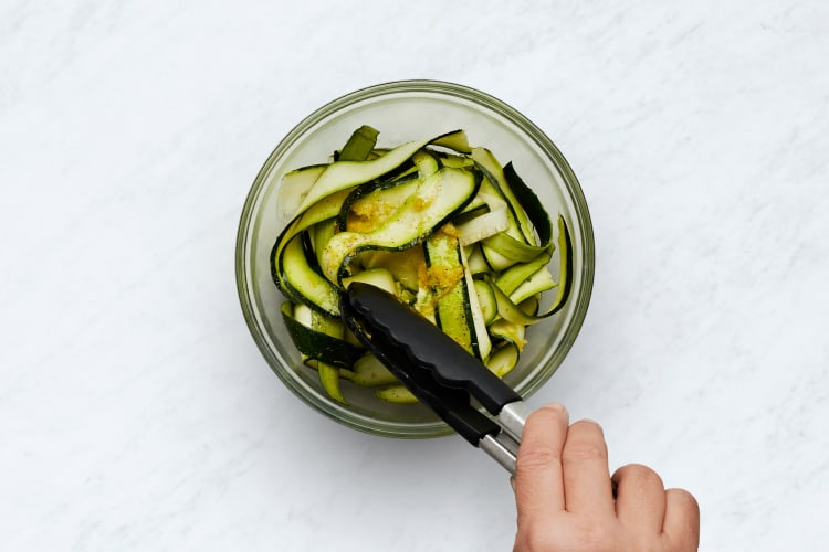 Marinate Zucchini Ribbons