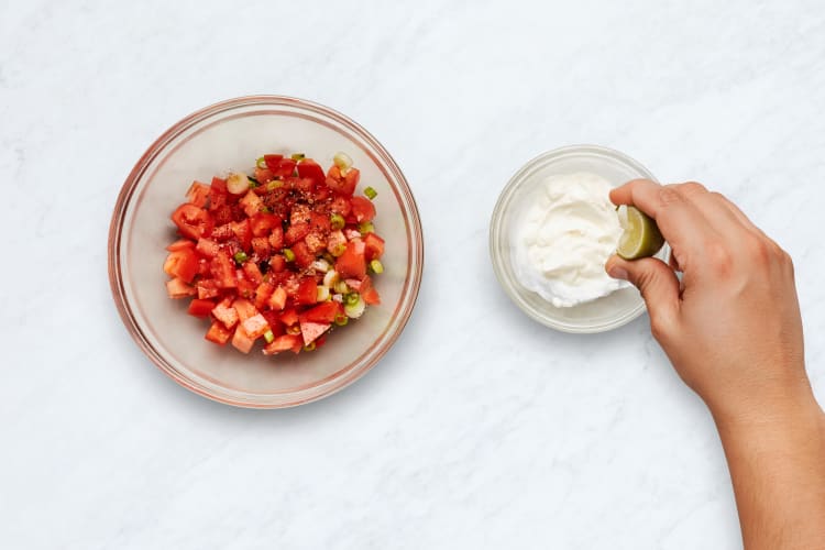 Make Pico de Gallo and Crema