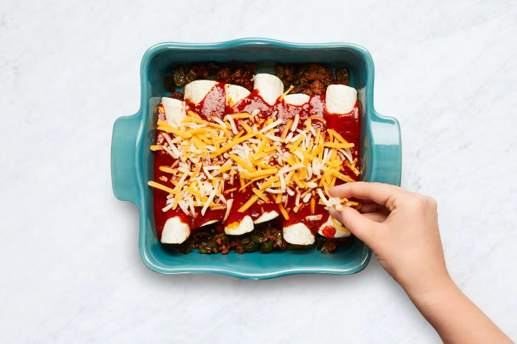 Make Sauce and Bake Enchiladas