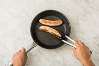 Varkensworst bakken