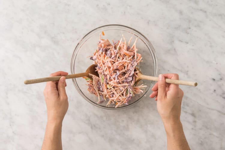 Make the rainbow slaw