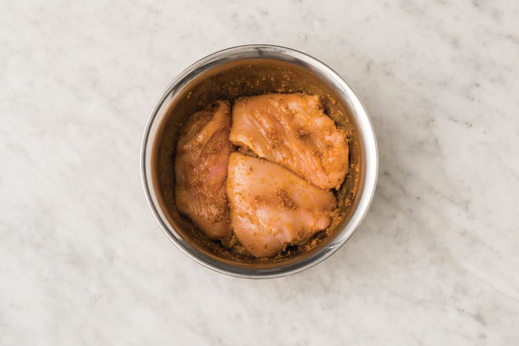 Add flavour to the chicken