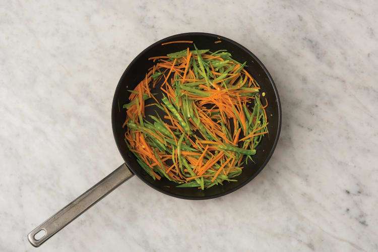Cook the veggies & beef