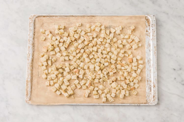 Bake the croutons