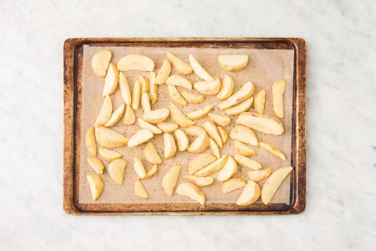 Bake the wedges