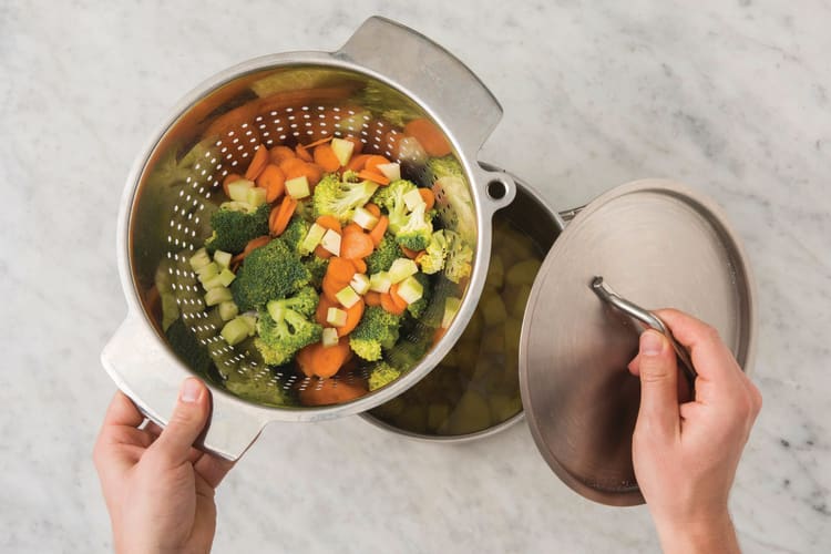 Cook the veggies