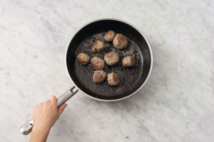 Cook the meatballs