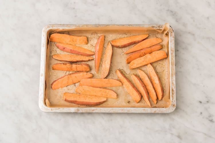 Roast sweet potatoes