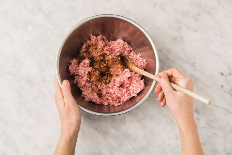 Add flavour to the pork