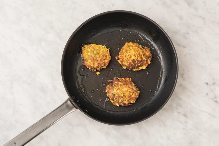 Cook the fritters