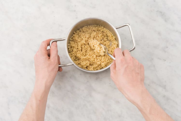 Cook the Israeli couscous