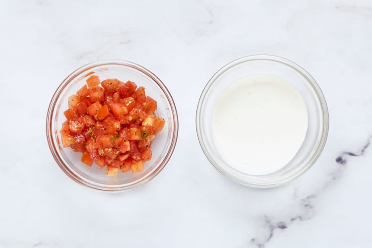 Make Crema & Season Tomato