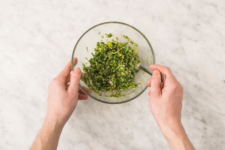 Chimichurri maken