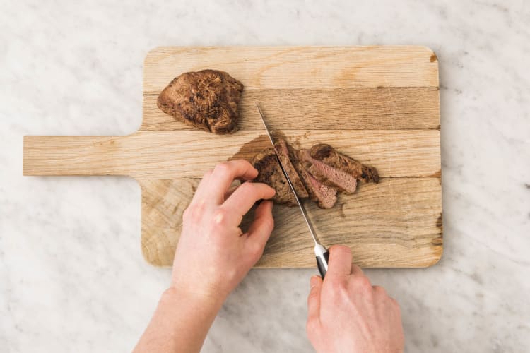 Rumpsteak snijden
