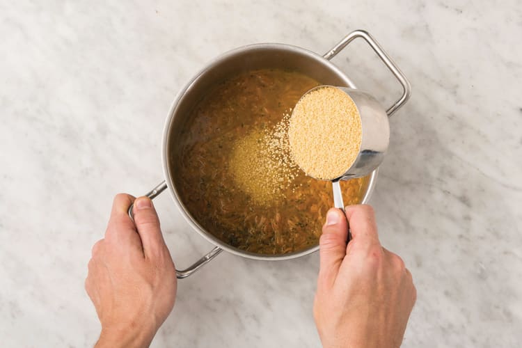 Cook the carrot couscous