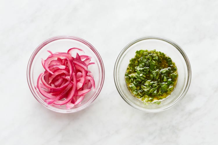 Pickle Onion & Make Chimichurri