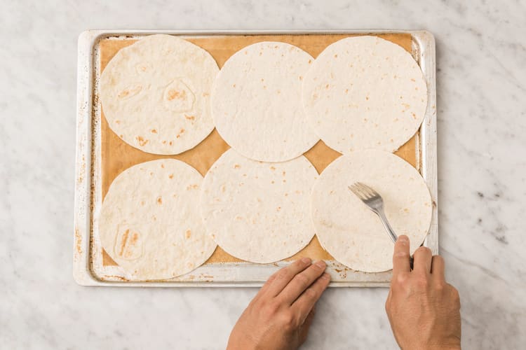 Bake the tortillas