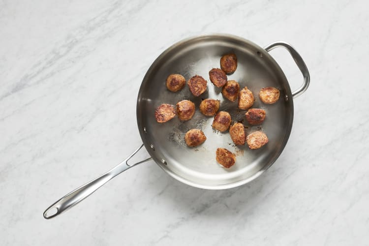 Cook Meatballs & Kale