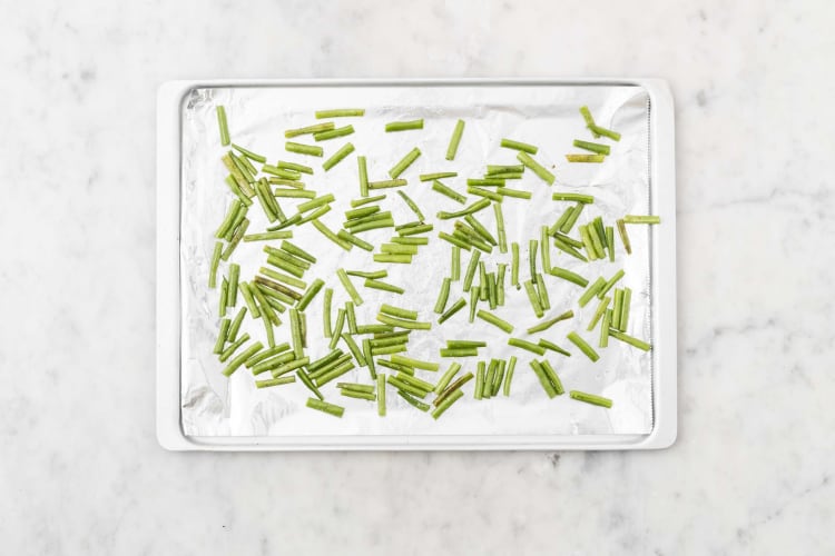 Faire griller les haricots verts