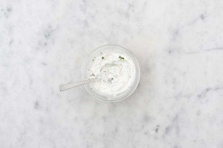 Prep and make cilantro yogurt