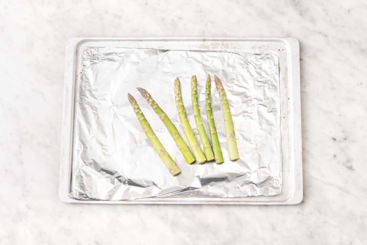 Broil asparagus
