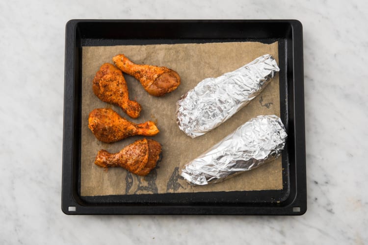 Cuire les pilons de poulet