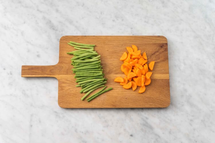 Cook potatoes and prep