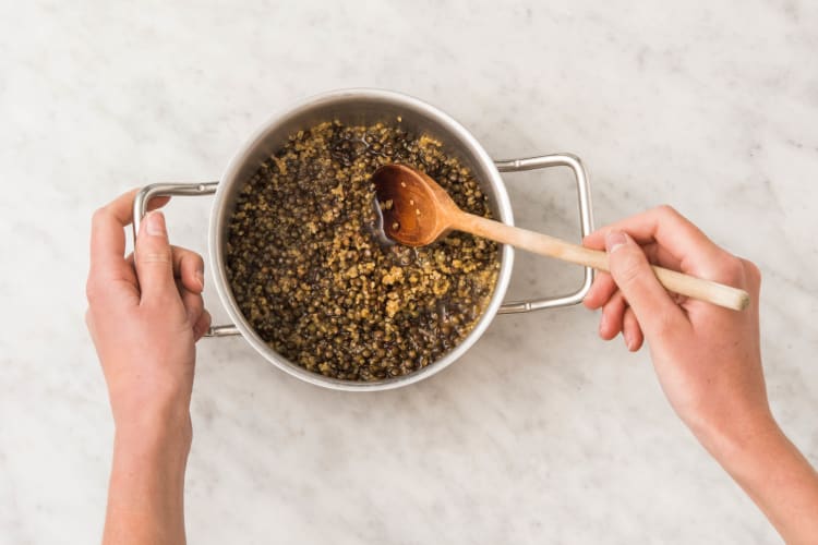 Linzen en bulgur koken