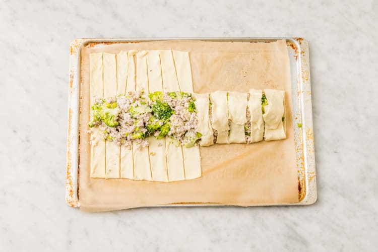 Farcir la pâte feuilletée