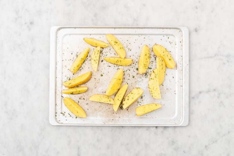 Prep and roast potatoes