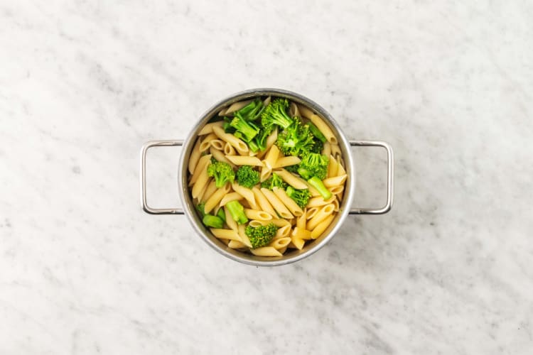 Cook penne and broccolini