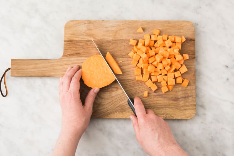 Zoete aardappel bakken